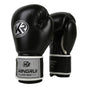 Black And Silver Durable 10oz PU Leather Boxing Gloves - Padded & Ventilated for Training V888-ELOSUNG23997