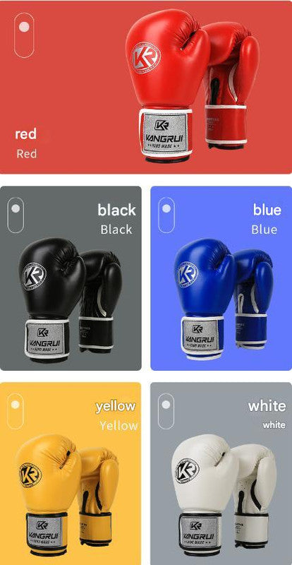 Yellow And Silver Durable 10oz PU Leather Boxing Gloves - Padded & Ventilated for Training V888-ELOSUNG23999