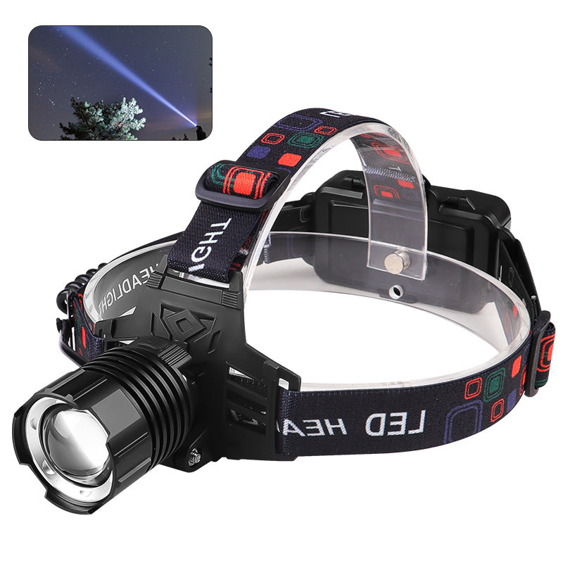 Rechargeable White Laser Headlamp - Long-Range Zoomable Headlight for Night Fishing and Hiking V888-ELOSUNG24120
