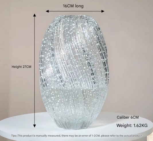 Maltose Vase Luminous INS-Style Glass Vase Modern Minimalist Hydroponic Flower Holder Creative Desktop V888-ELOSUNG24153