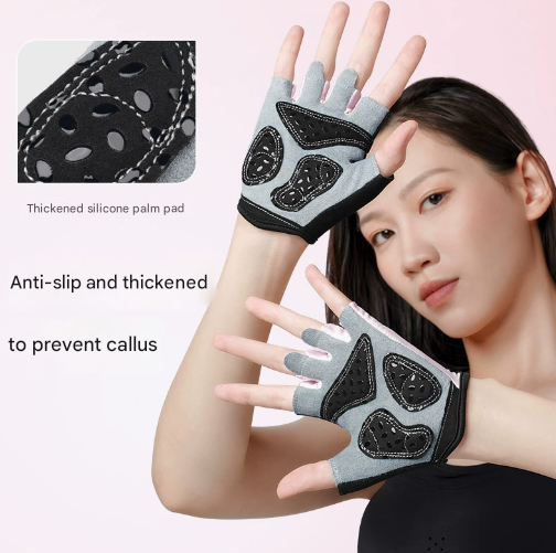 L Black Men's Summer Cycling Gloves - Breathable Half-Finger Non-Slip Fitness Training Gloves for V888-ELOSUNG24233