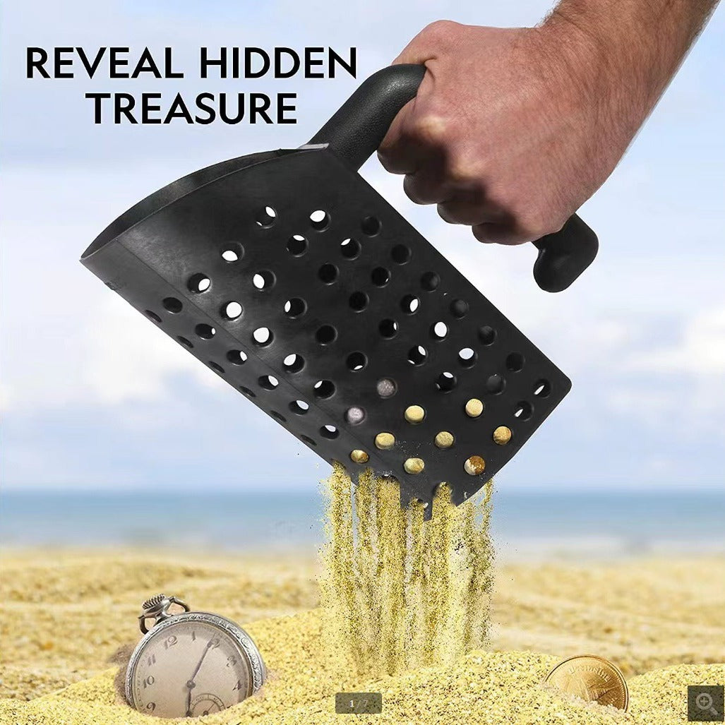 Durable Beach Sand Scoop for Metal Detecting - Lightweight Sifting Tool for Adults and Kids V888-ELOSUNG24239