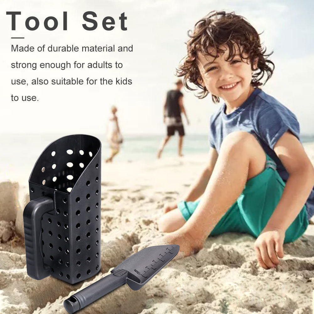 Durable Beach Sand Scoop for Metal Detecting - Lightweight Sifting Tool for Adults and Kids V888-ELOSUNG24239