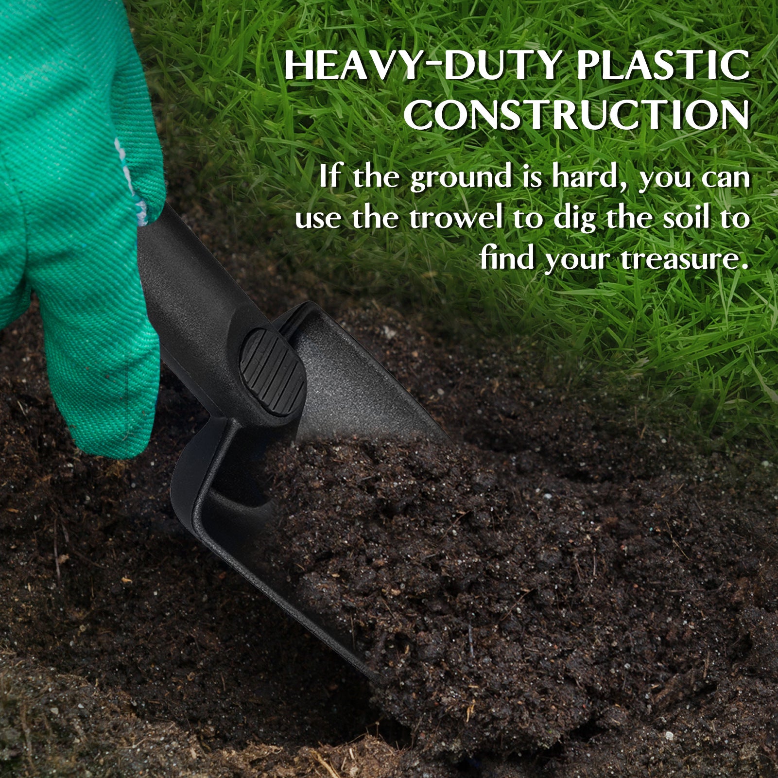 Durable Beach Sand Scoop for Metal Detecting - Lightweight Sifting Tool for Adults and Kids V888-ELOSUNG24239