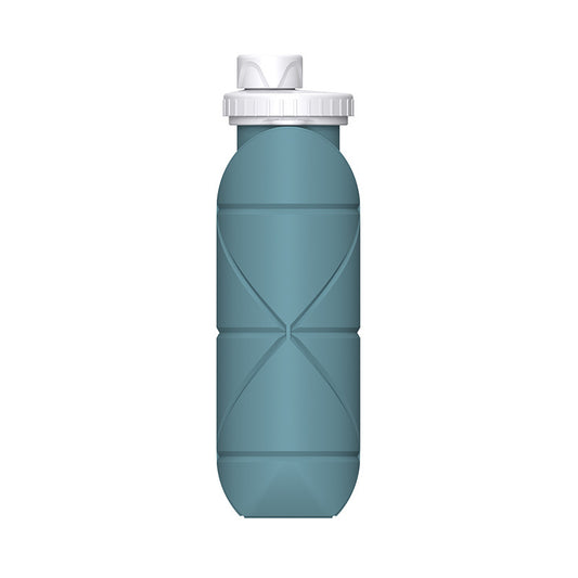 Eucalyptus Green Portable Silicone Collapsible Water Bottle - Foldable Sports Cup for Cycling and Outdoor V888-ELOSUNG24264
