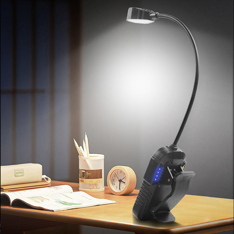 LED Sensor Clip-On Book Light - USB Rechargeable Multifunctional Work Light for Night Fishing and Reading V888-ELOSUNG24331