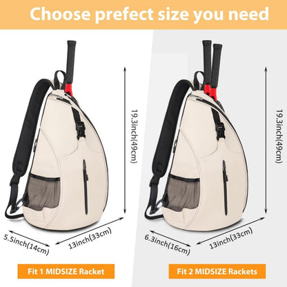 Pink Badminton Tennis Backpack - Multi-Racket Sports Bag with Shoulder Strap (Fits 2 Midsize Rackets) V888-ELOSUNG24503