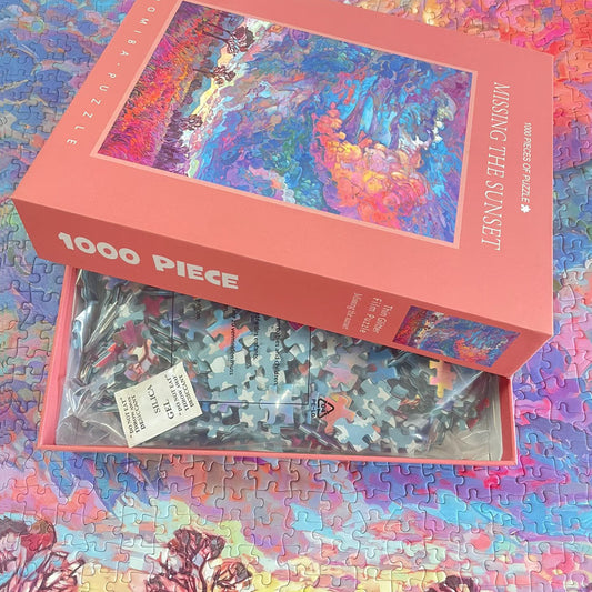 Thinking of the Sunset 1000-Piece Fine Art Jigsaw Puzzle - Premium Blue Cardboard Puzzle for Adults V888-ELOSUNG24513