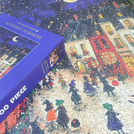 Wonderful City 1000-Piece Fine Art Jigsaw Puzzle - Premium Blue Cardboard Puzzle for Adults V888-ELOSUNG24516