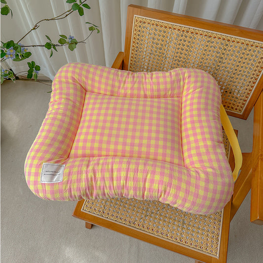 XS Orange All-Season Pet Bed - Soft Washable Dog & Cat Mat with Comfortable Cushion - Warm Winter Padding for V888-ELOSUNG24521