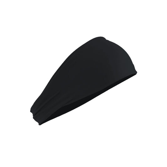 Black 5-Pack Wide Sports Headbands for Women - Non-Slip Yoga Headwraps with Sweat-Wicking Fabric (88% V888-ELOSUNG24533