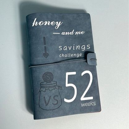 Dark Blue 52-week couple's savings challenge binder - 6-ring financial planner set (2 books) V888-ELOSUNG24567