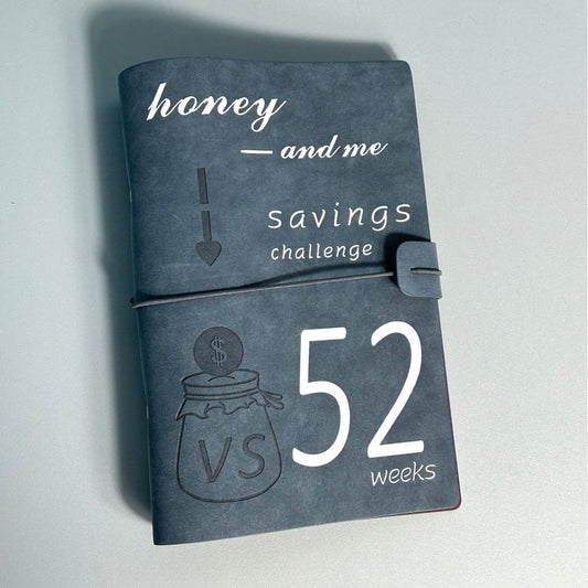 Dark Blue 52-week couple's savings challenge binder - 6-ring financial planner set (2 books) V888-ELOSUNG24567