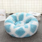 Blue-white 50cm Cozy Round Pet Bed - Plush Cat & Dog Bed with Non-Slip Base, Machine Washable V888-ELOSUNG24573