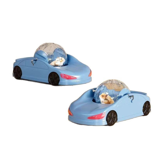Blue Fun Hamster Racing Wheel Toy - Durable PP Plastic Exercise Wheel for Active Small Pets V888-ELOSUNG24579