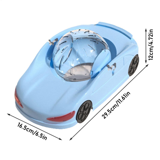 Blue Fun Hamster Racing Wheel Toy - Durable PP Plastic Exercise Wheel for Active Small Pets V888-ELOSUNG24579