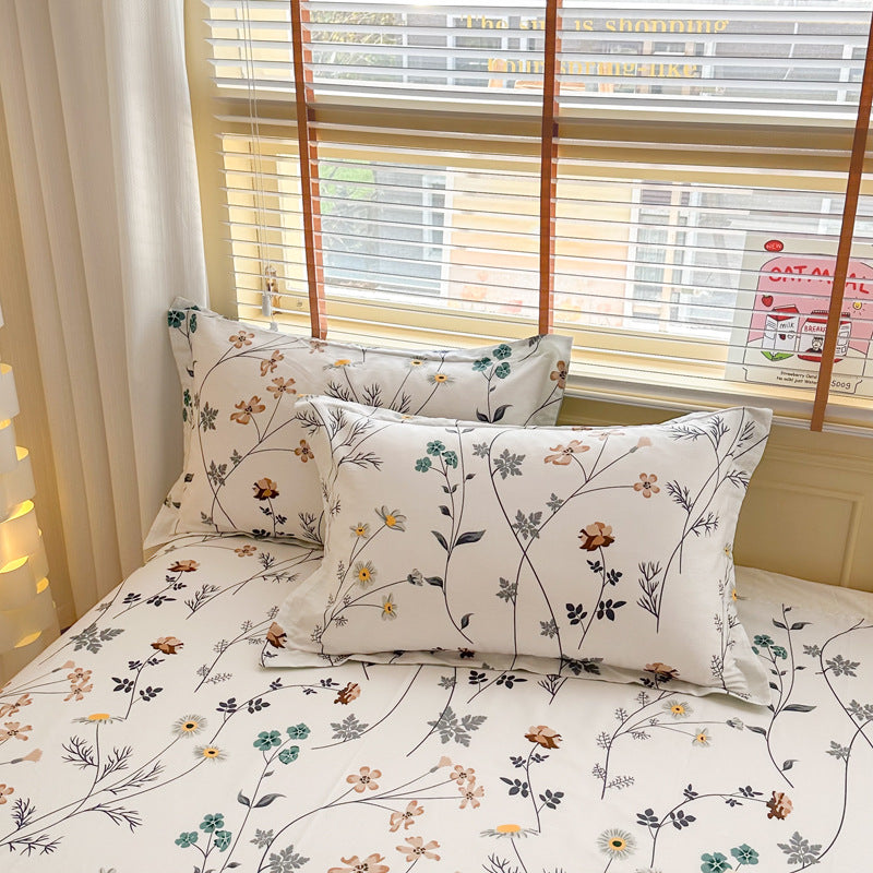 Cymbidium 100% Cotton Pillowcase Set (Pack of 2) - Breathable Standard Size 48x74cm Pure Cotton Pillow Covers V888-ELOSUNG24585