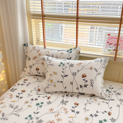 Cymbidium 100% Cotton Pillowcase Set (Pack of 2) - Breathable Standard Size 48x74cm Pure Cotton Pillow Covers V888-ELOSUNG24585