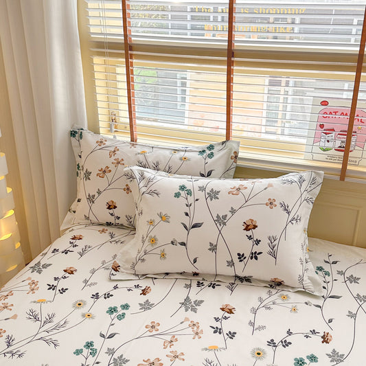 Cymbidium 100% Cotton Pillowcase Set (Pack of 2) - Breathable Standard Size 48x74cm Pure Cotton Pillow Covers V888-ELOSUNG24585