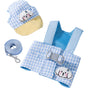 M Blue Pet Sun Hat with Adjustable Strap + Leash & Harness 3-Piece Set - Breathable Summer Cap for Dogs & V888-ELOSUNG24600
