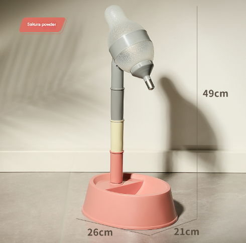 Pink Adjustable Height Pet Water Dispenser - Free Standing or Hanging - No More Bending! V888-ELOSUNG24612