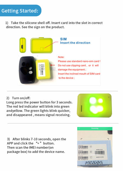 Green Real-Time Pet GPS Tracker Locator - Magnetic Charging, Multi-Mode Positioning for Dogs & Cats V888-ELOSUNG24651