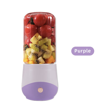 Purple Compact Portable Blender - USB Rechargeable Mini Juicer Cup with 4 Blades V888-ELOSUNG24685