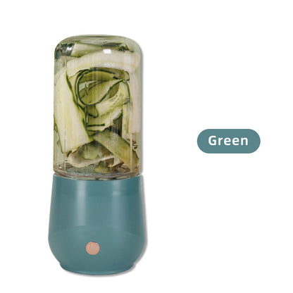 Green Compact Portable Blender - USB Rechargeable Mini Juicer Cup with 4 Blades V888-ELOSUNG24686