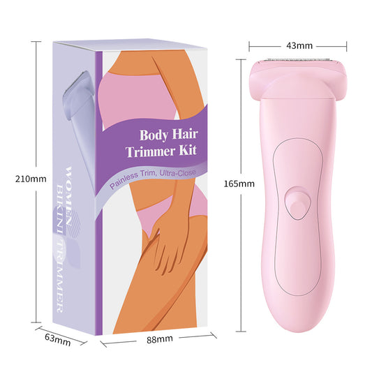 Pink (Precision cutter head) Women's Electric Body & Bikini Trimmer Kit - Painless Ultra-Close Shaver V888-ELOSUNG24695