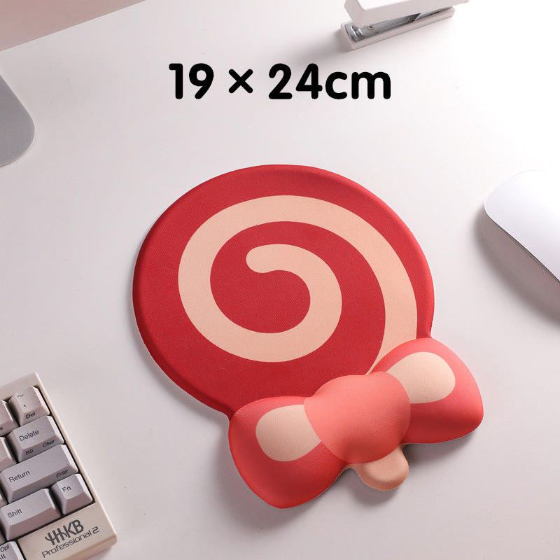 Red Lollipop Ergonomic Keyboard Wrist Rest & Mouse Pad Set - 2-Piece Comfort Combo V888-ELOSUNG24698