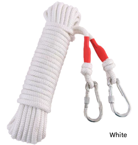 White Polyester (for home use) Without Wire Core Heavy Duty Adjustable Clothesline Set (2 Pack) - 15m Steel V888-ELOSUNG24710