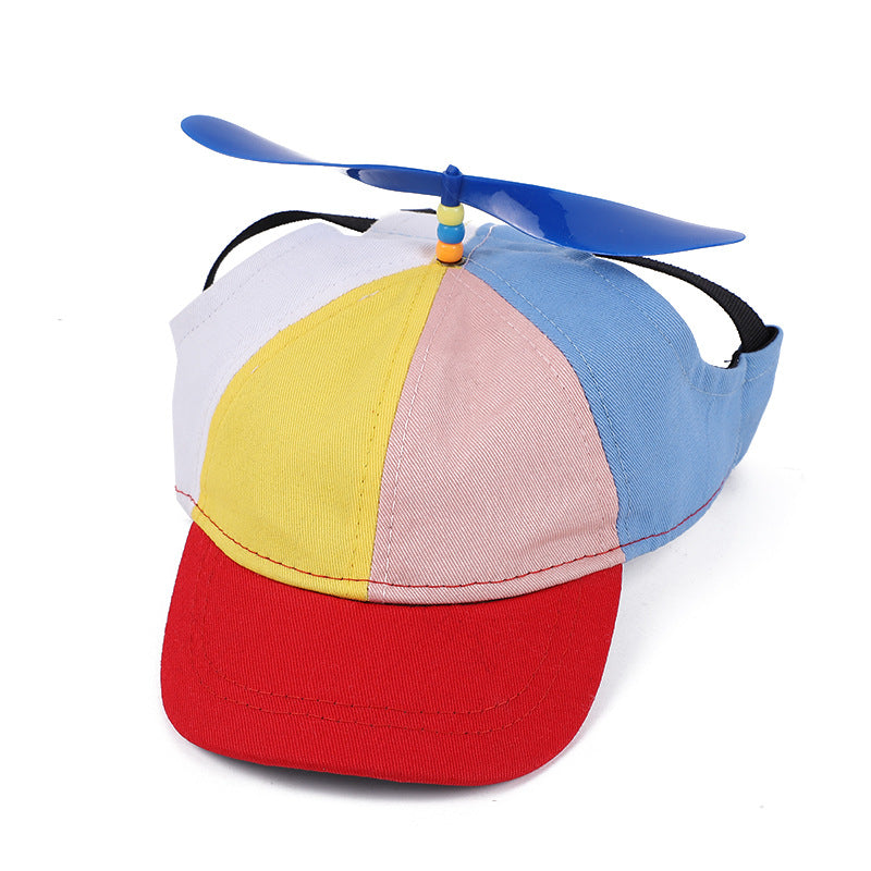 M Red Pet Baseball Cap with Spinning Propeller - Colorful Fun Design - See Details for Sizing V888-ELOSUNG24722