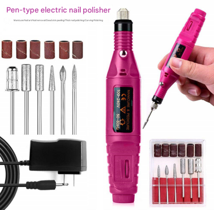 Regular Set Portable Electric Nail Drill Kit - USB Manicure Pedicure Polishing & Shaping Tool Set V888-ELOSUNG24733