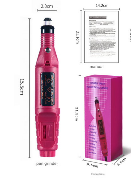 Regular Set With Corn Head Portable Electric Nail Drill Kit - USB Manicure Pedicure Polishing & Shaping Tool V888-ELOSUNG24734