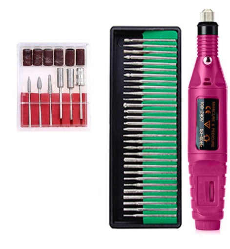 Regular Set Act As Go-between Portable Electric Nail Drill Kit - USB Manicure Pedicure Polishing & Shaping V888-ELOSUNG24736