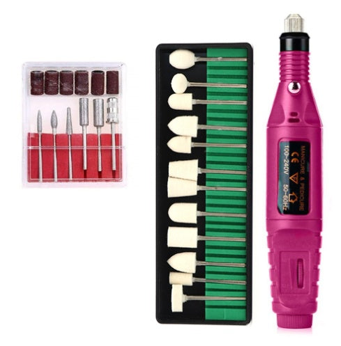 Regular Set With Wool Grinding Needle Portable Electric Nail Drill Kit - USB Manicure Pedicure Polishing & V888-ELOSUNG24738