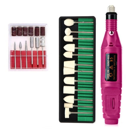 Regular Set With Wool Grinding Needle Portable Electric Nail Drill Kit - USB Manicure Pedicure Polishing & V888-ELOSUNG24738