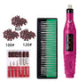 Regular Set With Long Grinding Pin + Sanding Ring Portable Electric Nail Drill Kit - USB Manicure Pedicure V888-ELOSUNG24739
