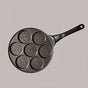 Black Smiley + Black Handle (gas model) Non-Stick Pancake Pan - 7-Hole Fun Shapes Breakfast Griddle (27cm) V888-ELOSUNG24748