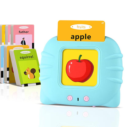 Blue Cat [Plain English] [112 Cards 224 Contents] Bilingual Early Learning Flash Card Reader - Interactive V888-ELOSUNG24760