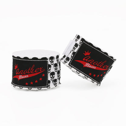 Small White Head Pro Grade 5m Boxing Hand Wraps - Printed Elastic Bandages for Training & Combat Sports (1 V888-ELOSUNG24773