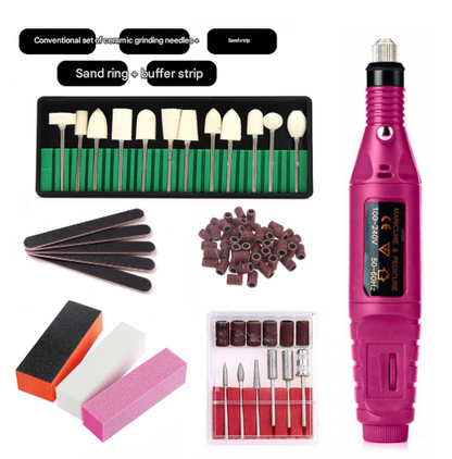 Woolly (7-in-1) Electric Nail Drill Kit - USB Manicure Pedicure Polishing & Shaping Tool Set V888-ELOSUNG24778