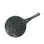 Black Waffle + Black Handle (Gas Model) Non-Stick Pancake Pan - 7-Hole Fun Shapes Breakfast Griddle (27cm) V888-ELOSUNG24788