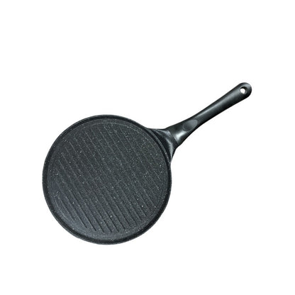 Black Steak + Black Handle (Gas Model) Non-Stick Pancake Pan - 7-Hole Fun Shapes Breakfast Griddle (27cm) V888-ELOSUNG24792
