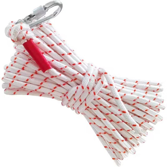Red-white With Wire Core Heavy Duty Adjustable Clothesline Set (4 Pack) - 15m Steel Wire Core Nylon Rope with V888-ELOSUNG24799