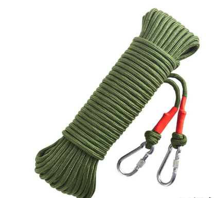 Green With Wire Core Heavy Duty Adjustable Clothesline Set (4 Pack) - 15m Steel Wire Core Nylon Rope with V888-ELOSUNG24800