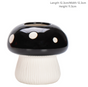 Middle Size Black Whimsical Ceramic Mushroom Vase - Decorative Floral & Hydroponic Planter V888-ELOSUNG24805