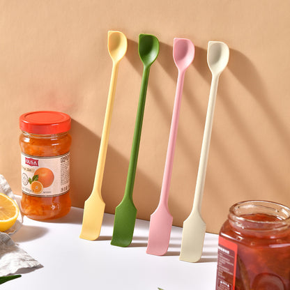 12-Piece Double-Ended Silicone Spatula & Jar Scraper Set - 4 Colors (Yellow, Green, Pink, White) V888-ELOSUNG24820