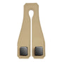 Beige Heavy Duty Car Headrest Hooks (Set of 4 Units) - PU Leather Seat Back Organizer Hangers V888-ELOSUNG24824