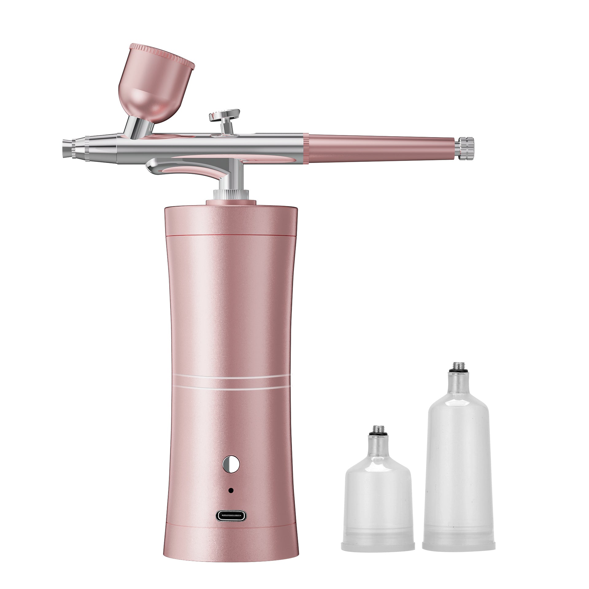Pink Portable Oxygen Infusion Airbrush - Facial Mist Sprayer for Hydration & Skincare V888-ELOSUNG24833